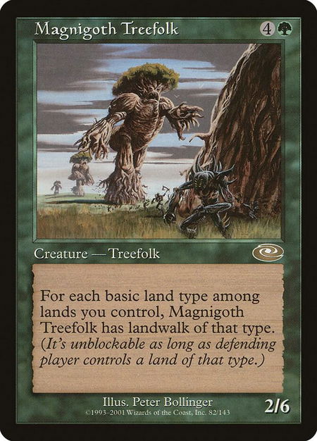 Magnigoth Treefolk - Planeshift Magic: The Gathering trading card