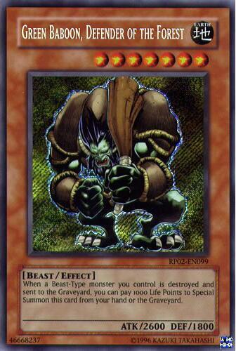 Green Baboon, Defender of the Forest - Retro Pack 2 YuGiOh trading card