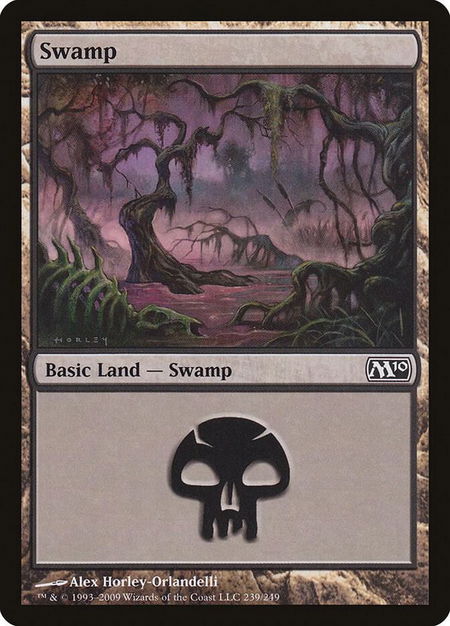 Swamp (239) - Magic 2010 (M10) Magic: The Gathering trading card