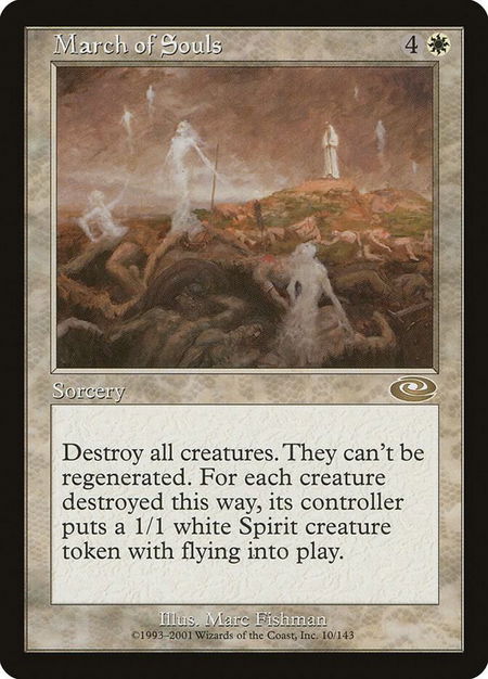 March of Souls - Planeshift Magic: The Gathering trading card
