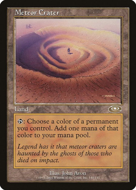 Meteor Crater - Planeshift Magic: The Gathering trading card