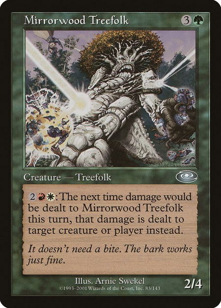 Mirrorwood Treefolk - Planeshift Magic: The Gathering trading card