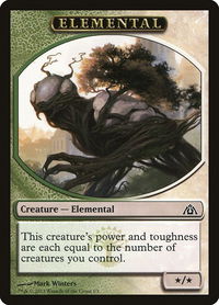 Elemental Token - Dragon's Maze (DGM) #1 - Token Magic: The Gathering Trading Card