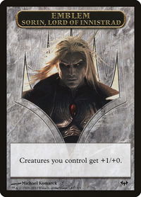 Emblem - Sorin, Lord of Innistrad - Dark Ascension (DKA) #3 - Token Magic: The Gathering Trading Card