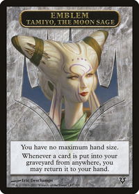 Emblem - Tamiyo, the Moon Sage - Avacyn Restored (AVR) #8 - Token Magic: The Gathering Trading Card