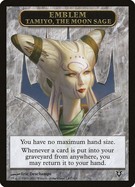 Emblem - Tamiyo, the Moon Sage - Avacyn Restored Magic: The Gathering trading card