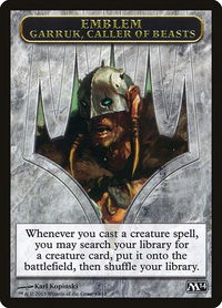 Emblem - Garruk, Caller of Beasts - Magic 2014 (M14) (M14) #13 - Token Magic: The Gathering Trading Card