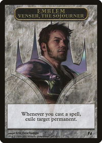 Emblem - Venser, the Sojourner - Duel Decks: Venser vs. Koth (DDI) #1 - Token Magic: The Gathering Trading Card