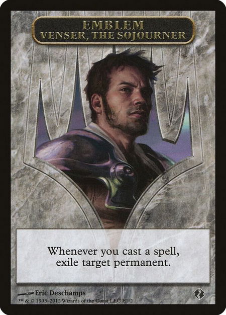 Emblem - Venser, the Sojourner - Duel Decks: Venser vs. Koth Magic: The Gathering trading card