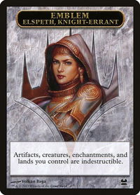 Emblem - Elspeth, Knight-Errant - Modern Masters (MMA) #16 - Token Magic: The Gathering Trading Card