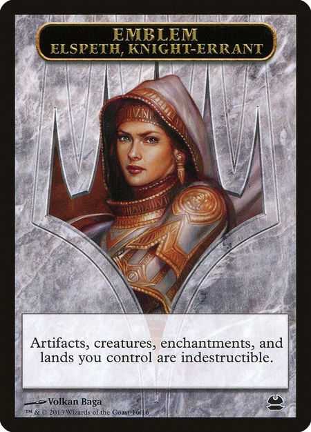Emblem - Elspeth, Knight-Errant trading card from Modern Masters Emblem - Elspeth, Knight-Errant - Modern Masters Magic: The Gathering trading card