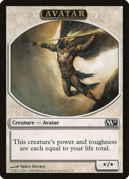 Avatar Token trading card from Magic 2011 (M11) Avatar Token - Magic 2011 (M11) Magic: The Gathering trading card