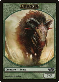 Beast Token - Magic 2011 (M11) (M11) #4 - Token Magic: The Gathering Trading Card