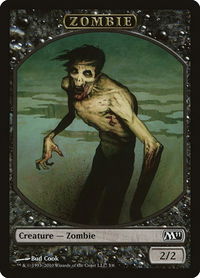 Zombie Token - Magic 2011 (M11) (M11) #3 - Token Magic: The Gathering Trading Card