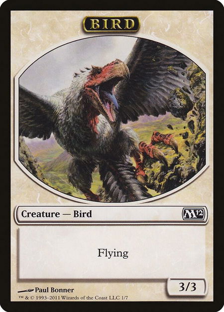 Bird Token - Magic 2012 (M12) Magic: The Gathering trading card