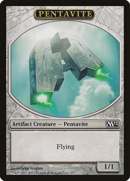 Pentavite Token trading card from Magic 2012 (M12) Pentavite Token - Magic 2012 (M12) Magic: The Gathering trading card