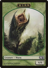 Wurm Token - Magic 2012 (M12) (M12) #6 - Token Magic: The Gathering Trading Card