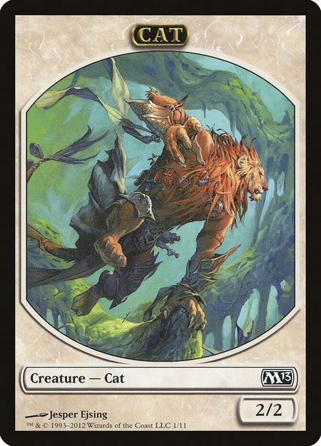 Cat Token - Magic 2013 (M13) Magic: The Gathering trading card