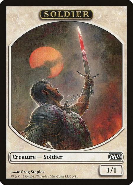 Soldier Token - Magic 2013 (M13) Magic: The Gathering trading card
