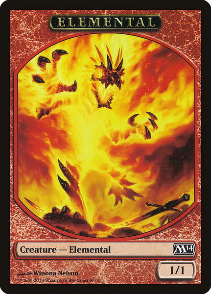 Elemental Token (8) trading card from Magic 2014 (M14) Elemental Token (8) - Magic 2014 (M14) Magic: The Gathering trading card