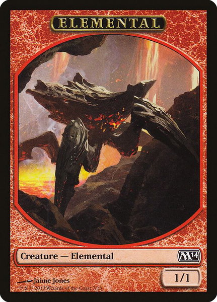 Elemental Token (7) trading card from Magic 2014 (M14) Elemental Token (7) - Magic 2014 (M14) Magic: The Gathering trading card
