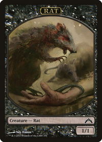 Rat Token - Gatecrash (GTC) #2 - Token Magic: The Gathering Trading Card