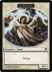 Angel Token - Innistrad (ISD) #1 - Token Magic: The Gathering Trading Card