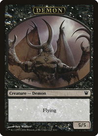 Demon Token - Innistrad (ISD) #4 - Token Magic: The Gathering Trading Card
