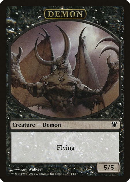 Demon Token - Innistrad Magic: The Gathering trading card