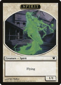 Spirit Token - Innistrad (ISD) #2 - Token Magic: The Gathering Trading Card