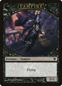 Vampire Token - Innistrad (ISD) #5 - Token Magic: The Gathering Trading Card