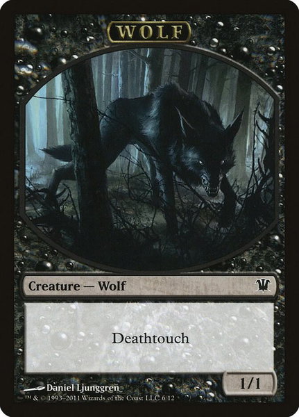 Wolf Token (6) trading card from Innistrad Wolf Token (6) - Innistrad Magic: The Gathering trading card