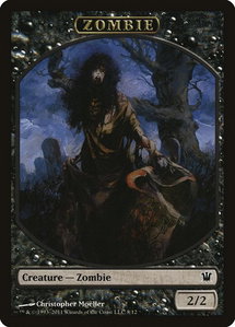 Zombie Token (8) - Innistrad (ISD) #8 - Token Magic: The Gathering Trading Card