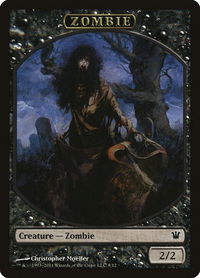 Zombie Token (8) - Innistrad (ISD) #8 - Token Magic: The Gathering Trading Card