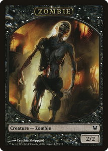 Zombie Token (9) - Innistrad (ISD) #9 - Token Magic: The Gathering Trading Card
