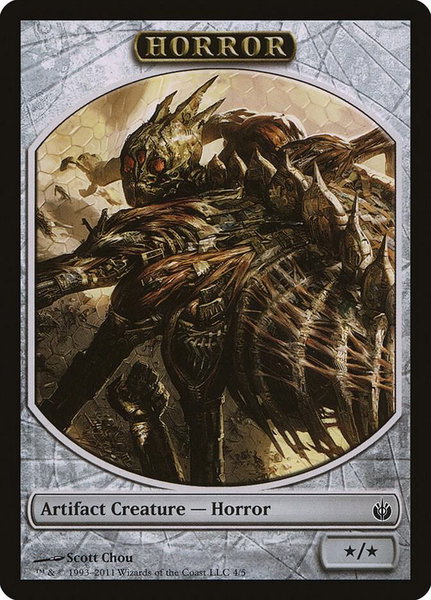 Horror Token - Mirrodin Besieged Magic: The Gathering trading card
