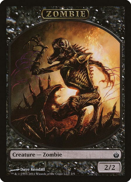 Zombie Token - Mirrodin Besieged Magic: The Gathering trading card