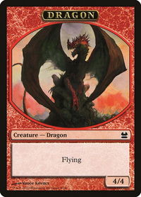 Dragon Token - Modern Masters (MMA) #9 - Token Magic: The Gathering Trading Card