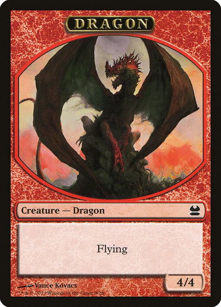 Dragon Token trading card from Modern Masters Dragon Token - Modern Masters Magic: The Gathering trading card