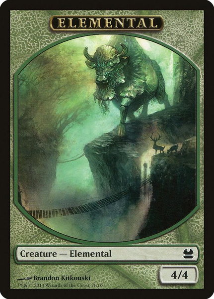 Elemental Token trading card from Modern Masters Elemental Token - Modern Masters Magic: The Gathering trading card