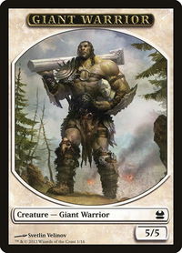 Giant Warrior Token - Modern Masters (MMA) #1 - Token Magic: The Gathering Trading Card