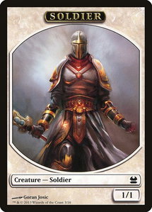 Soldier Token - Modern Masters (MMA) #3 - Token Magic: The Gathering Trading Card