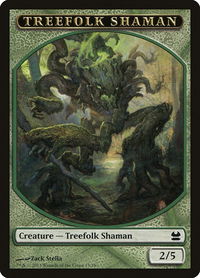 Treefolk Shaman Token - Modern Masters (MMA) #13 - Token Magic: The Gathering Trading Card