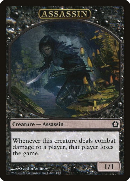 Assassin Token trading card from Return to Ravnica Assassin Token - Return to Ravnica Magic: The Gathering trading card