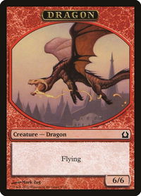Dragon Token - Return to Ravnica (RTR) #5 - Token Magic: The Gathering Trading Card