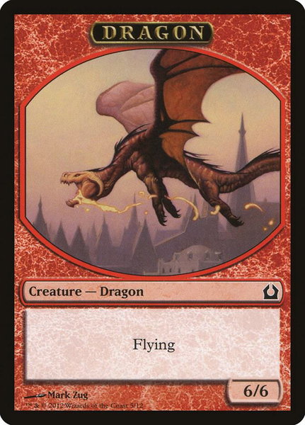 Dragon Token trading card from Return to Ravnica Dragon Token - Return to Ravnica Magic: The Gathering trading card