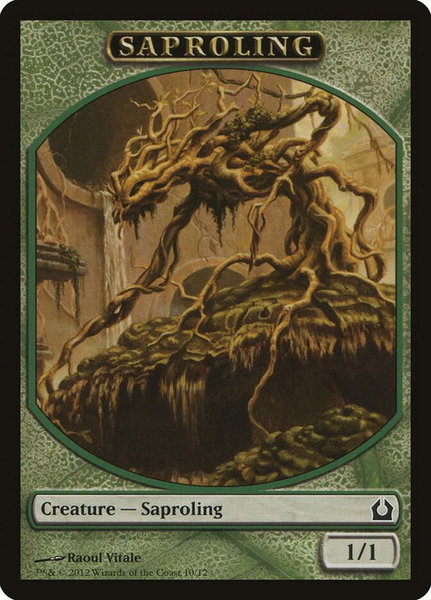 Saproling Token trading card from Return to Ravnica Saproling Token - Return to Ravnica Magic: The Gathering trading card