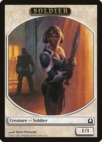 Soldier Token - Return to Ravnica (RTR) #3 - Token Magic: The Gathering Trading Card