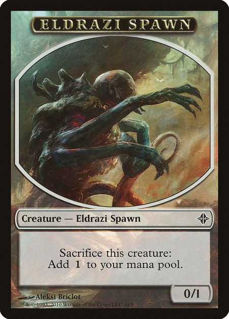 Eldrazi Spawn Token (1a) - Rise of the Eldrazi Magic: The Gathering trading card