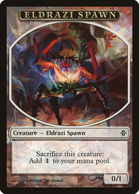 Eldrazi Spawn Token (1c) - Rise of the Eldrazi (ROE) #1c - Token Magic: The Gathering Trading Card